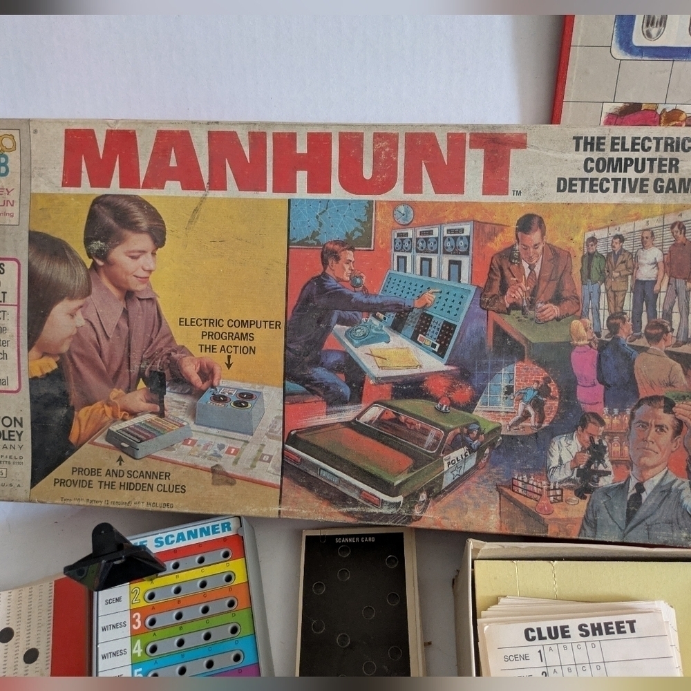 Vintage Manhunt Board Game Milton Bradley vintage - Picture 2 of 5